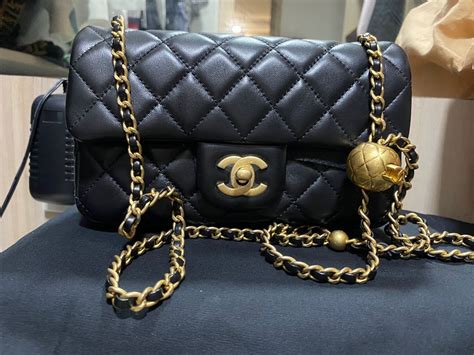 chanel mini rectangular gold